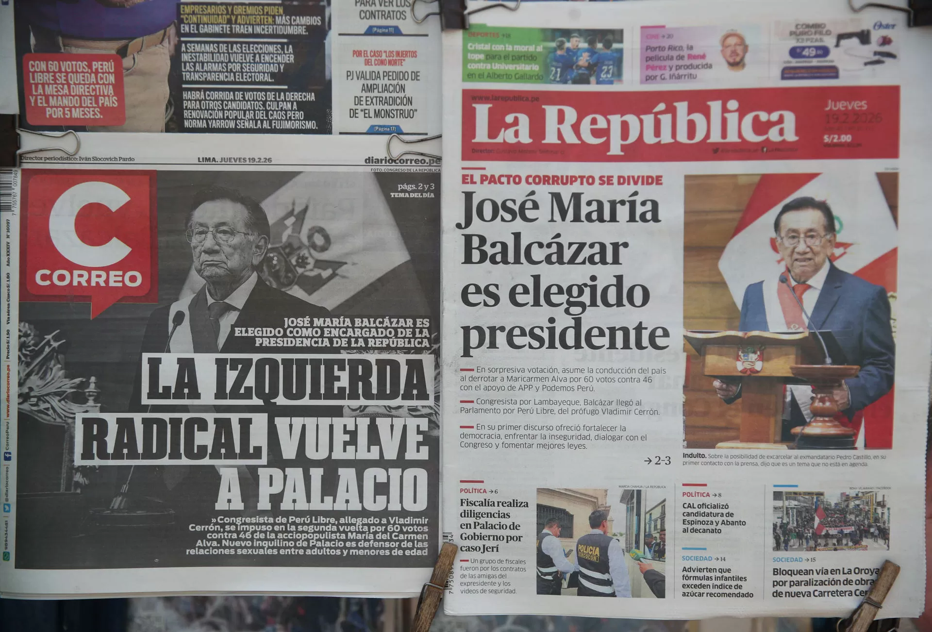 El nuevo presidente de Perú, José María Balcázar, se declara cíclico y sin partido