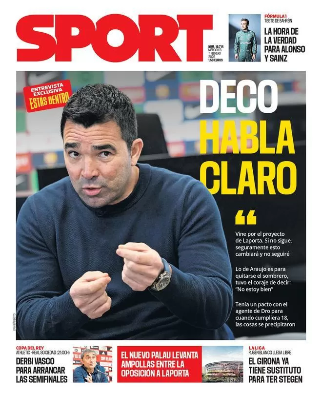 La portada de SPORT de hoy miércoles, 11 de febrero de 2026