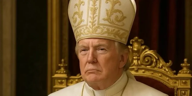 Trump publicó una imagen ropa como el papa y dijo que le gustaría serlo