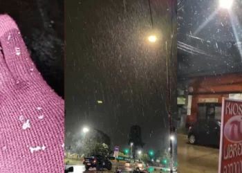 Videos: cayó albor en la provincia de Buenos Aires y la sensación térmica llegó a 0,5°C