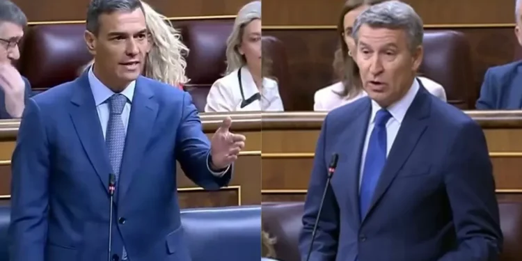 batalla en el Congreso de España entre Sánchez y Núñez Feijóo con acusaciones cruzadas de corrupción