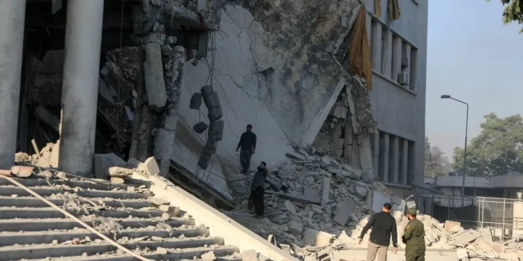 Israel bombardeó el acantonamiento general del ejército de Siria, tras varios ataques en Damasco