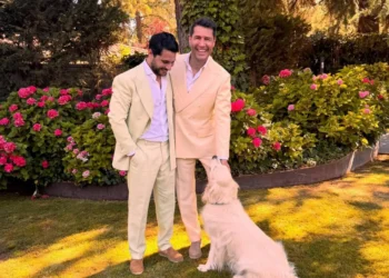 Primera figura de la romántica boda de Jaime Cantizano y Miguel García