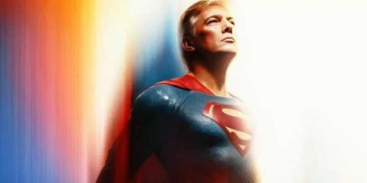 La Casa Blanca publica imagen de Trump como Superman