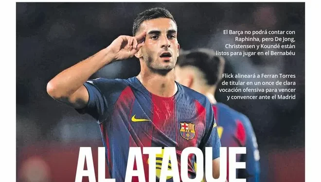 La portada de SPORT de hoy sábado, 25 de octubre de 2025