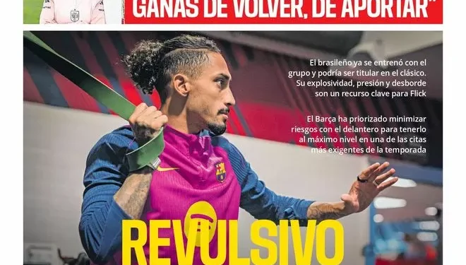 La portada de SPORT de hoy jueves, 23 de octubre de 2025