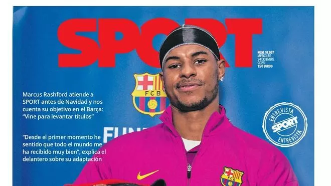 La portada de SPORT de hoy miércoles, 24 de diciembre de 2025